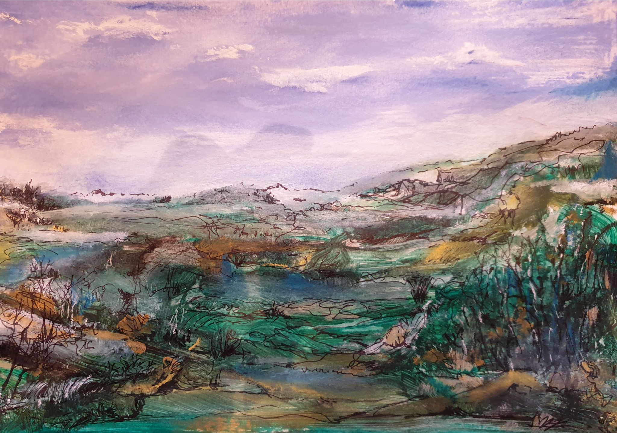 Landschaft mit Grün